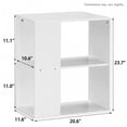 thumbnail image 2 of Demi Bonn Side Table, Rectangular Nightstand, 2-Tier Side End Table with Storage Shelves, for Living Room, Bedroom, White, 2 of 8