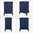 thumbnail image 2 of HLR Blue Mid-Century 3-Drawer Dresser with Storage, Tall Large Chest of Drawers for Bedroom, Hallway, 2 of 7