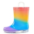 thumbnail image 2 of Kushyshoo Kids Orange Colorful Glitter Rain Boot Size 7 Toddler Girls Shoes, 2 of 6