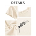 thumbnail image 3 of Anbech Women Dandelion Graphic Tshirt Short Sleeve Print Vintage Cute Top, 3 of 8