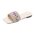 thumbnail image 2 of Sandalias de fondo plano con punta abierta y viento étnico para mujer, cómodas, para playa, para mujer Wmkox8yii  hj789, 2 of 5