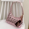thumbnail image 1 of Bolso de mujer PU cuero acolchado Casual mujer monedero niñas embrague (rosa), 1 of 8