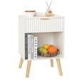 thumbnail image 1 of Mesita de noche blanca Fultyle con cajón y almacenamiento, 1 of 7