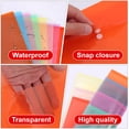 thumbnail image 5 of Visen Plastic Envelopes File Folders with Snap Button Closure, 30 Count, 8 Assorted Colors, 5 of 7