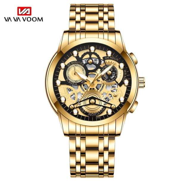 Reloj de cuarzo para hombre, de cristal, moderno y de ocio