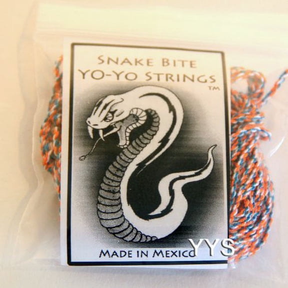 Snake Bite Yo-Yo Strings - 100% Polyester multi-color Strings- Coral Snake - 10 pack