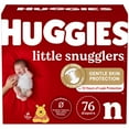 thumbnail image 3 of HUGGIES 54643 Little Snugglers Baby Diapers, Newborn, 76 Count, 3 of 18