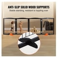 thumbnail image 4 of XYX Freestanding Pet Gate, Wooden 32" H x 96" W, 4 Panel Foldable Gate for Wide & Narrow Passageways, Expandable Dog Barrier with Silent Foot Support, Brown, 4 of 9