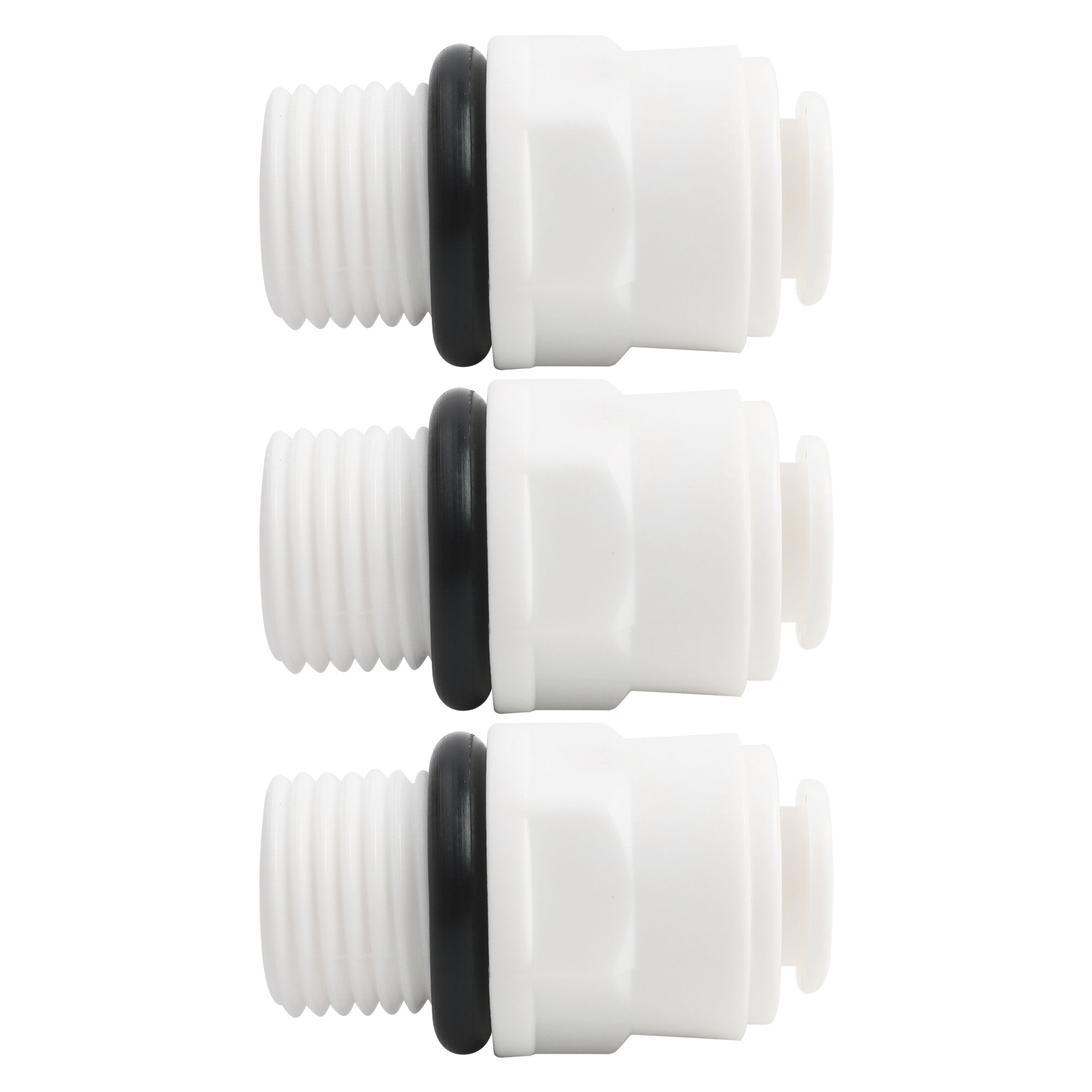 3pcs Straight 1/4" BSP Male to 1/4" Tube OD Quick Connect Water Tube