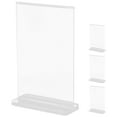 thumbnail image 1 of 4pcs Acrylic Sign Holder Desktop Display Stand Tabletop Sign Holder Vertical Sign Holder, 1 of 4