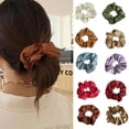thumbnail image 4 of Fashion Leather Scrunchies Red Rubber Bands For Women Girls Korean Elastic Hair Bands Ponytail Hold Hair Accessories, 4 of 9