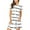 White, variant on SHOPESSA Women Summer Tunic Dress with Pockets Short Sleeve Stripe Dresses Round Neck Casual Loose Flowy Swing Shift Dresses for Women