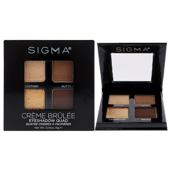 Cuádruple de sombras de ojos - Creme Brulee de SIGMA para mujeres - Sombra de ojos de 0,14 oz