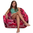 thumbnail image 3 of Posh Creations Structured Comfy Bean Bag Chair, Malibu Lounge, Nylon - Camo Pink and Brown, 3 of 5