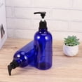 thumbnail image 3 of Zcyifa shampoo bottle 2pcs 500ml Screw Pump Bottles Essential Oil Liquid Makeup Atomizer Dispenser Refillable Bottles (Blue Bottle and Black Pump), 3 of 8