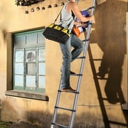 Telescoping Extension Ladder Stainless Steel Single Ladder Portable Home DIY RV Ladder with Non-Slip Feet, 330lbs Max Load, EN131 Standard, Easy to Store and Transport (10.5ft)