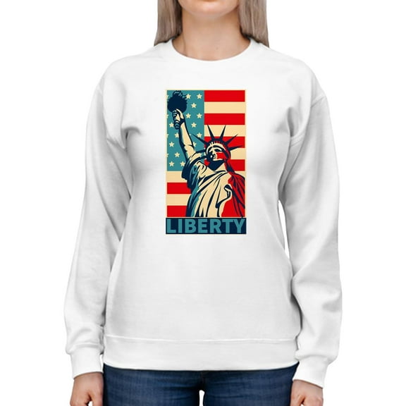 The Statue Of Liberty Sweatshirt Women -SPIdeals Designs, Female 3X-Large