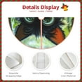 thumbnail image 4 of Kdxio Cute Big-Eyed Black Cat Print Christmas Tree Skirt Christmas Xmas Tree Skirts Mat for New Year Holiday Christmas Party Decorations-30", 4 of 7