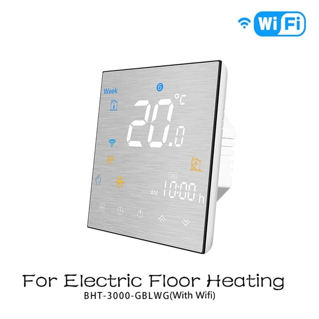 WiFi Smart Thermostat Temperature Controller For Water/Electric Floor Heating Water/Gas Boiler Works Home ,Easy to Install