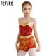 thumbnail image 2 of Traje de baile latino Samba Jazz para niños y niñas, traje de baile metálico con lentejuelas brillantes, mono con flecos Cha-cha, 2 of 5