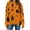 Yellow, variant on SETOOFF Womens Loose Fit Long Sleeve Shirts, Crew Neck Halloween Pumpkin Bat Spider Print Pullover Sweatshirt Lightweight Tunic Tops Holiday Party Apparel for Dressy Casual Dailywear Fashion