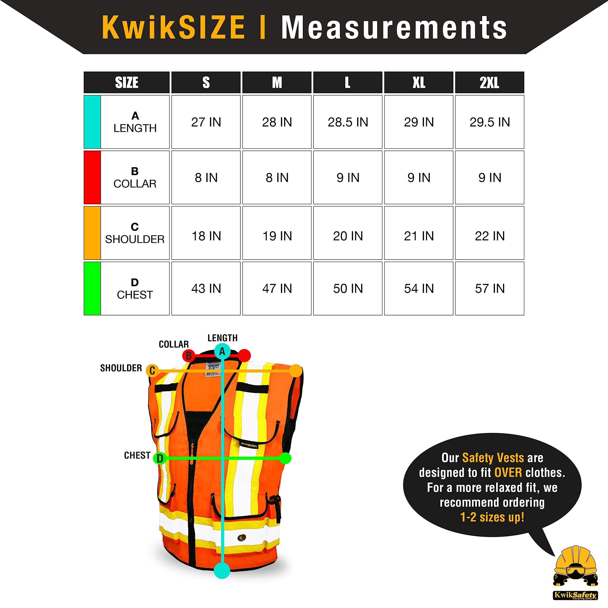 KwikSafety (Charlotte, NC) GODFATHER Safety Vest (Cushioned Collar) Class 2 ANSI OSHA High Visibility 9 Pockets Reflective Tape Heavy Duty Zipper Mesh HiVis Construction Surveyor Men | Orange XL