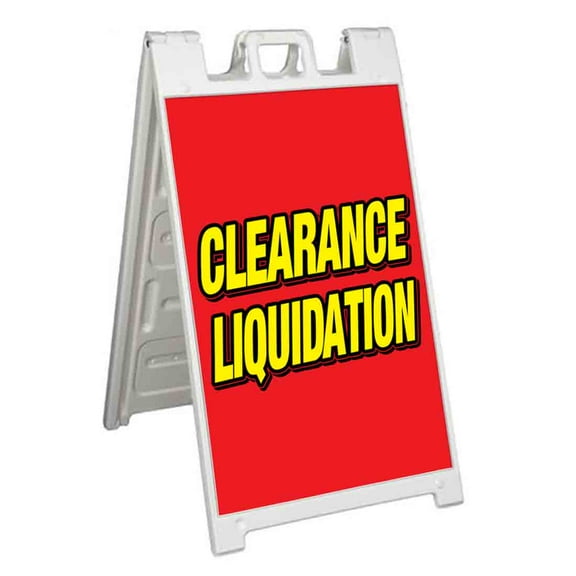Clearance Liquidation (24" X 36") Standard A-Frame Signicade, Includes Decal Applied To Stand