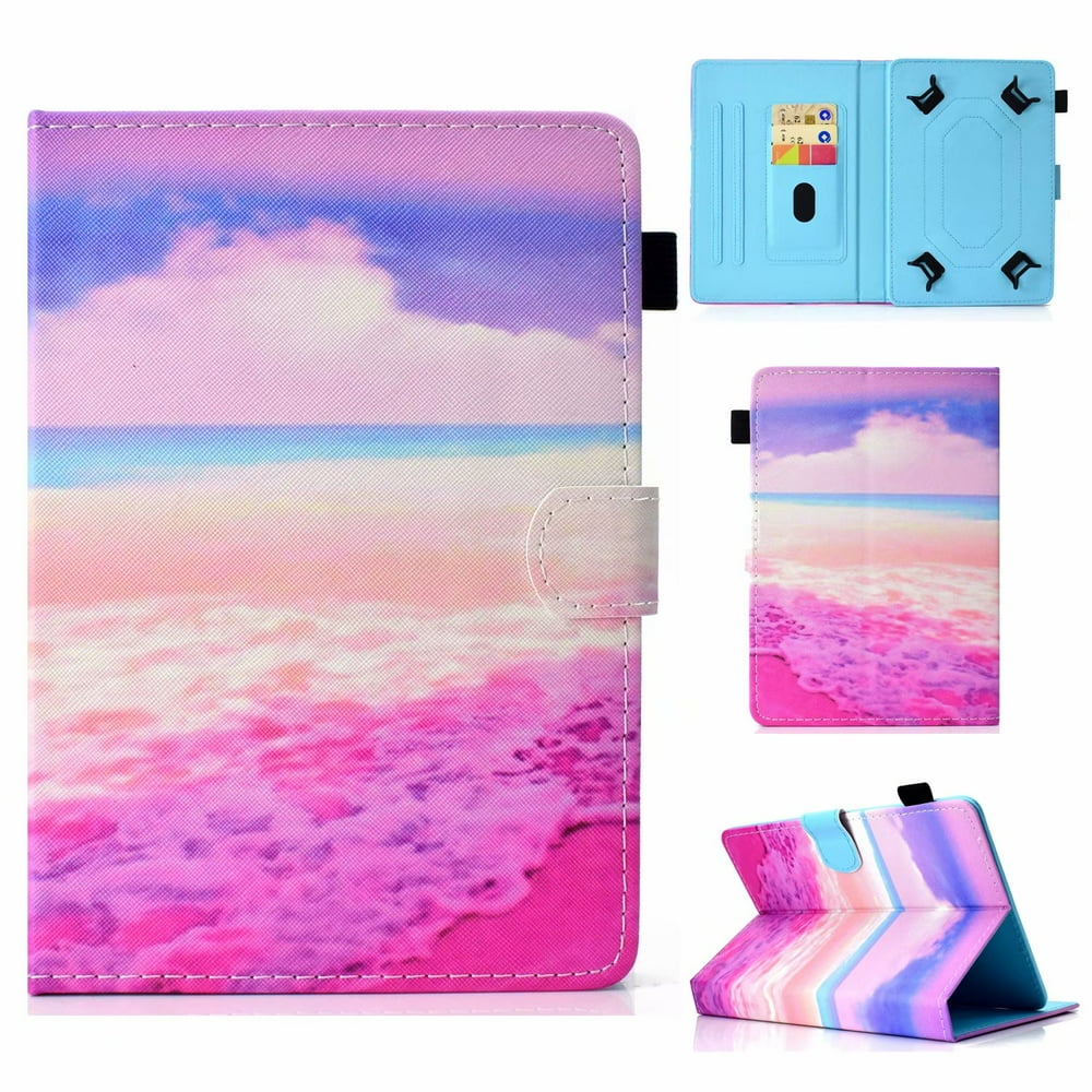 Universal 8 inch Tablet Case Flip Painted Leather Folio Stand Cover For