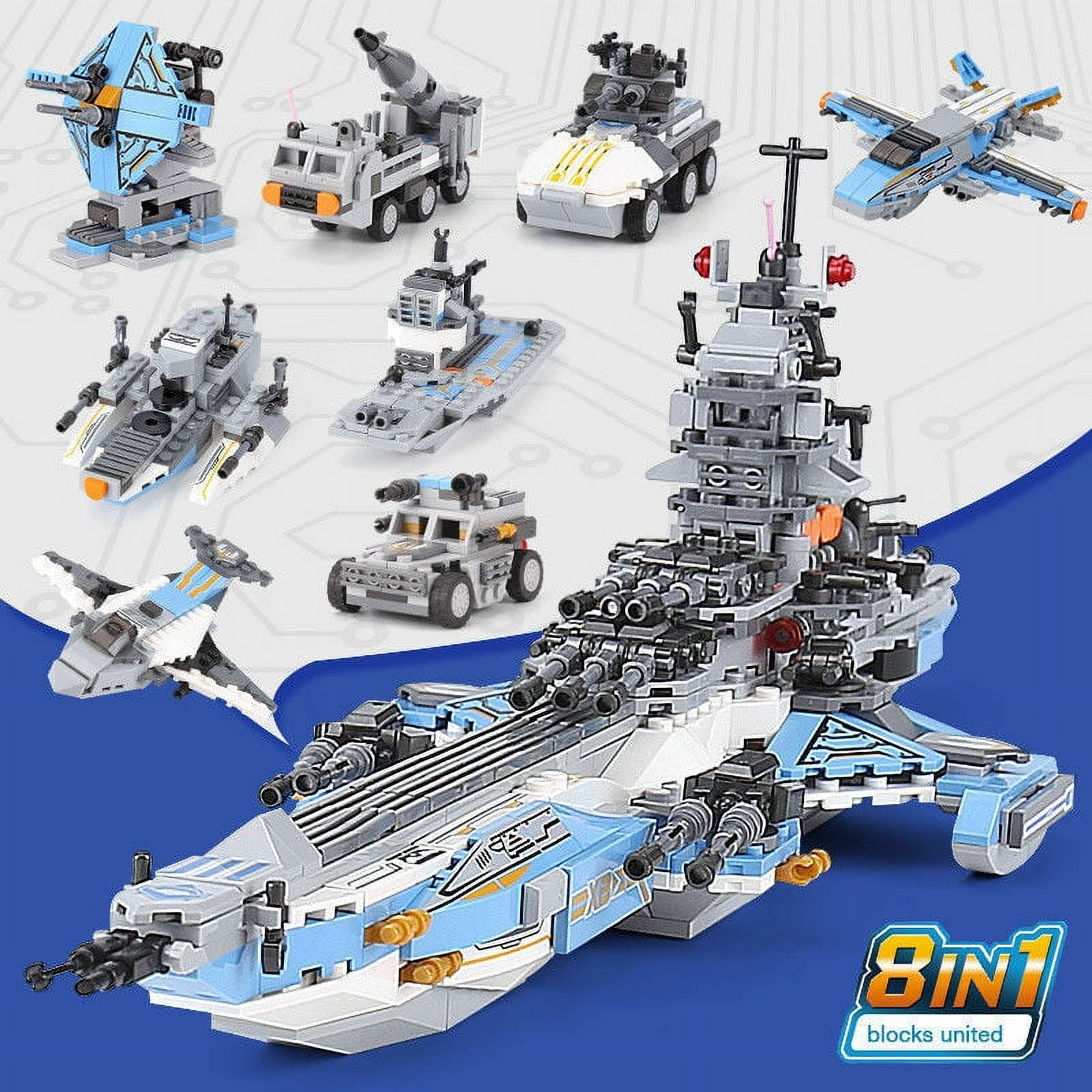 Kepooman Kids Space Battleship Blocks for Children, Gift Kepooman Kids Space Battleship Blocks for Children, Gift