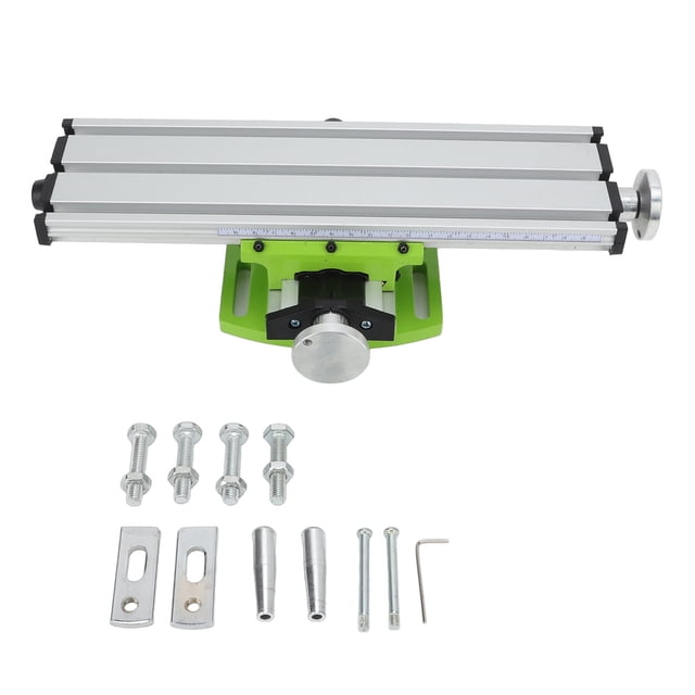 Mini Compound Bench, Adjustable Dovetail Slots High Accuracy Cross Slide Table Corrosion Resistant for Drilling Machine