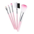 thumbnail image 1 of Set de brochas de maquillaje de 5 piezas - Cerdas supersuaves, mangos resistentes, versátiles para base, sombra de ojos y corrector, 1 of 8