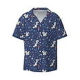 thumbnail image 3 of Goofa Squirrel Flower Printed Men's Casual Short-sleeved Shirt,Lightweight Breathable Button-down,Summer Casual men's top,Versatile Fashion shirt-Large, 3 of 7