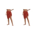 thumbnail image 1 of Minnieouse para niñas Faldas de playa de verano transpirables bohemias elegantes Faldas largas negras Rojo 2piezas, 1 of 6