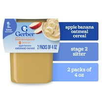 Gerber 2nd Foods Baby Food, Apple Banana with Oatmeal, 4 oz Tubs (2 Pack)