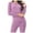 z12-Purple, variant on JIKNTTR Thermal Underwear Set For Women Long Johns Lined Base Layer Top Bottom Set 2 Piece Fashionable Breathable Soft Pajama Set Thermal Underwear for Women Set