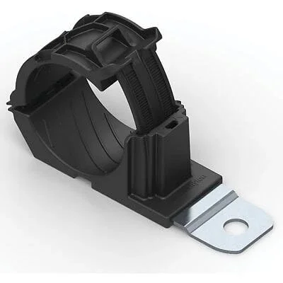 2Pc Hellermanntyton 151-02009 Ratchet P-Clamp, 1.38-2" Bundle Dia, 0.33" Hole D