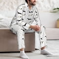 thumbnail image 7 of Naloa Dachshund Dog Men’s Pajamas Set - Long Sleeve Button Down Sleep Shirt and Pajama Bottoms Sleepwear Set-XX-Large, 7 of 7