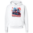 thumbnail image 2 of Inktastic Patriotic 4th of July Train Adult Hoodie Sweatshirt, 2 of 4
