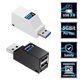 thumbnail image 3 of Concentrador divisor multiinterfaz USB 2.0 y 3.0 tipo C (blanco/negro), Plug & Play, transferencia de datos de alta velocidad, 3 of 5