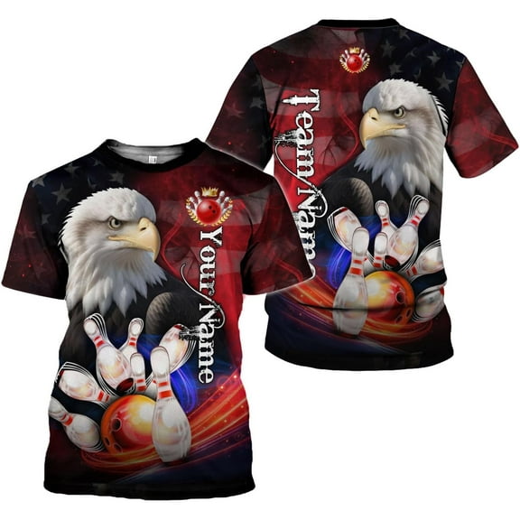 Personalized Bowling Shirt Custom Name Bowling Jersey Shirts Gift for Women & Men Womens Polo Team 3D Unisex Short Sleeve (S)