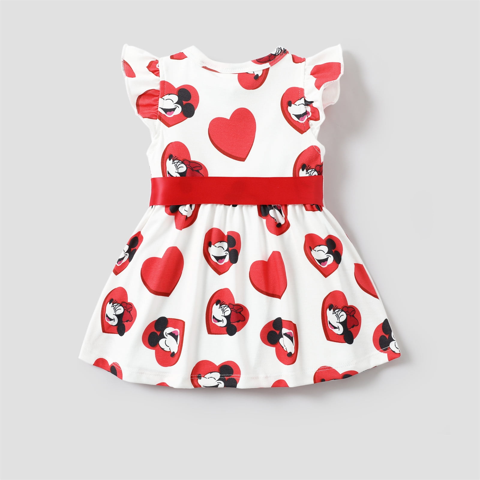 Patpat Disney Baby Girls Dresses Mickey Minnie Love Heart Bowknot Ruffle Party Dress Outfits Gift Size 3m 5y Other