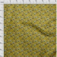 thumbnail image 4 of oneOone Rayon Dark Mustard Fabric Owl Craft Projects Decor Fabric Printed By The Yard 56 Inch Wide, 4 of 5