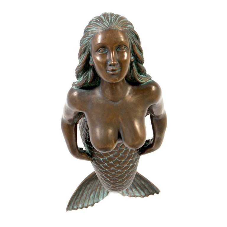 Serina Verde Bronze Finish Large Swimming Mermaid Hanging