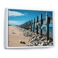 thumbnail image 2 of Designart "Coastal Simplicity Beach Fence I" Nautical & Beach Floater Framed Wall Art Living Room, 2 of 7