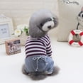 thumbnail image 3 of Ropa de una pieza para mascotas Ropa a rayas para mascotas Ropa para mascotas Ropa de invierno cálida para perros 1186, 3 of 6