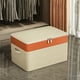 thumbnail image 4 of Bolsa de Almacenamiento con Cremallera de Doble Capa, Organizador de Ropa y Colchas de Gran Capacidad, Caja de Armario Portátil con Asa Reforzada, Beige, Paquete de 1, 4 of 7