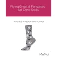 thumbnail image 2 of MeMoi Flying Ghost & Fangtastic Bat Crew Socks - Womens - Female, 9-11, Medium Gray Heather, 2 of 7