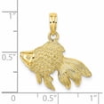thumbnail image 3 of 10K Yellow Gold Textured Angel Fish Charm (21.5 X 9.75) Made In United States 10k7699, 3 of 5