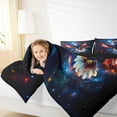 thumbnail image 4 of Erosebridal Cartoon Eagle Birds Comforter Sets King Size,Galaxy Starry Night Comforters & Duvets,American Flag Bedding King Comforter Set,Microfiber Bedroom Decor Reversible，3-Piece, 4 of 8