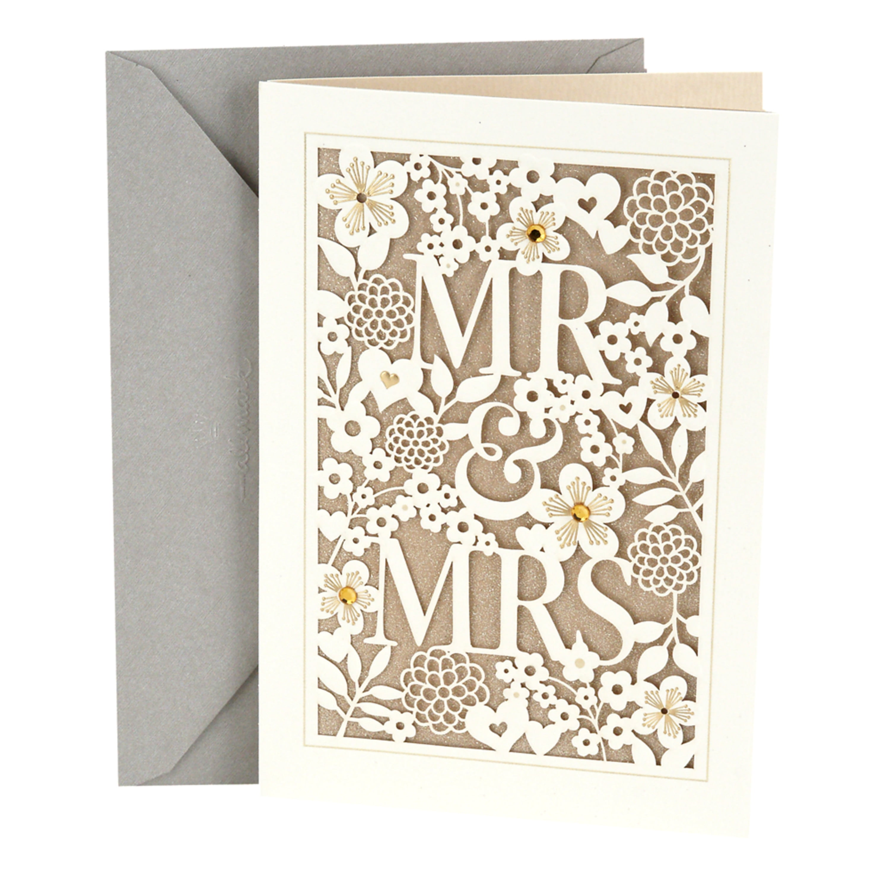 Large Wedding Day Card A4 Hand Made Boxed Keepsake Wedding Card GOLDEN COUPLE 